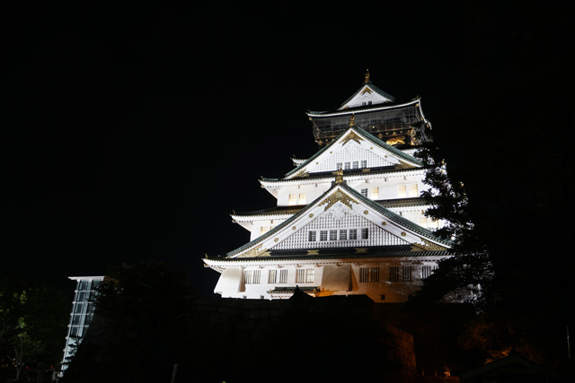 大阪城　ライトアップ